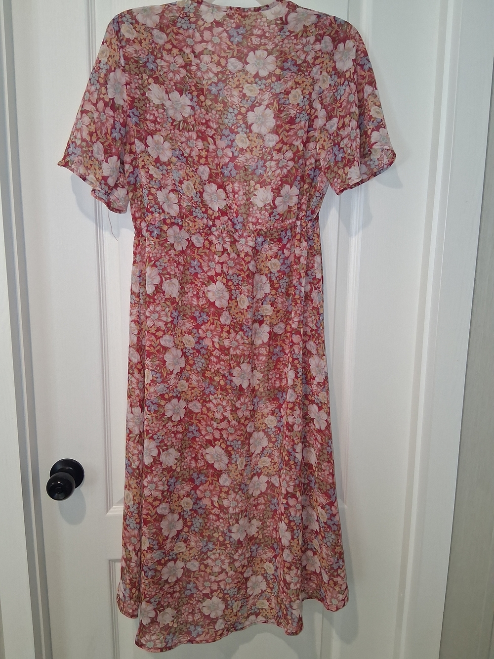 Liberty Love Floral Midi Dress in Dusty Rose and White